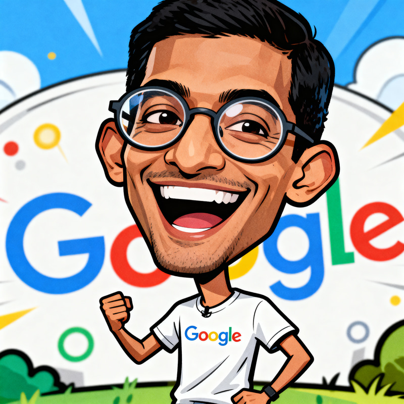 Funny Caricature of Sundar Pichai Funny Caricature of Sundar Pichai