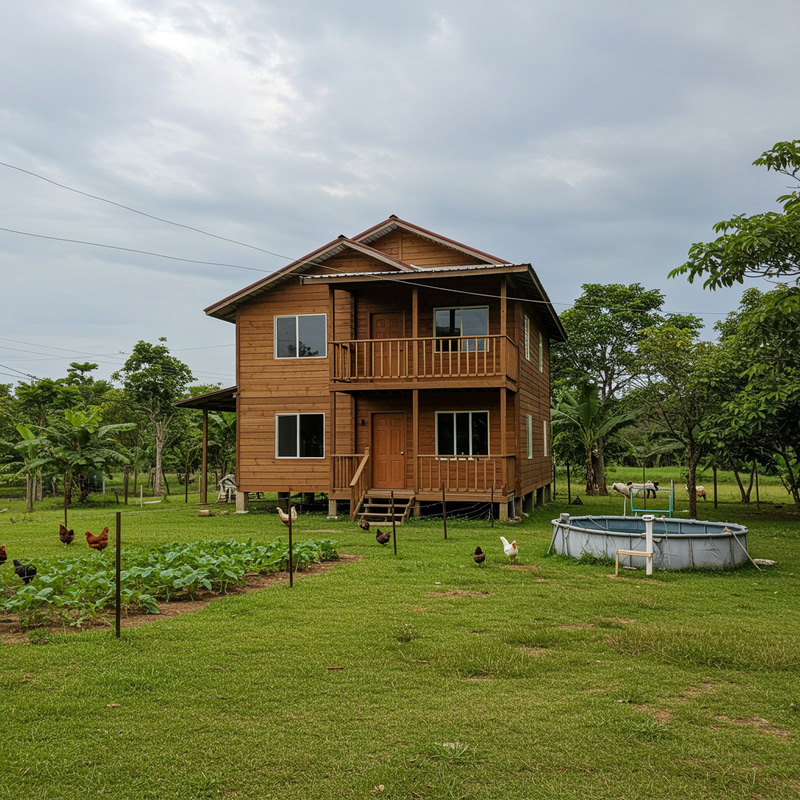 Tropical 3-Acre Farm with Cabin & Livestock