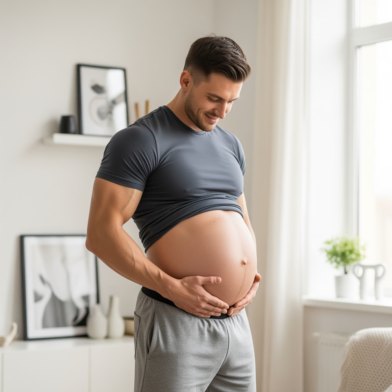 Muscular Man with 42 Week Baby Bump | Unique Pregnancy