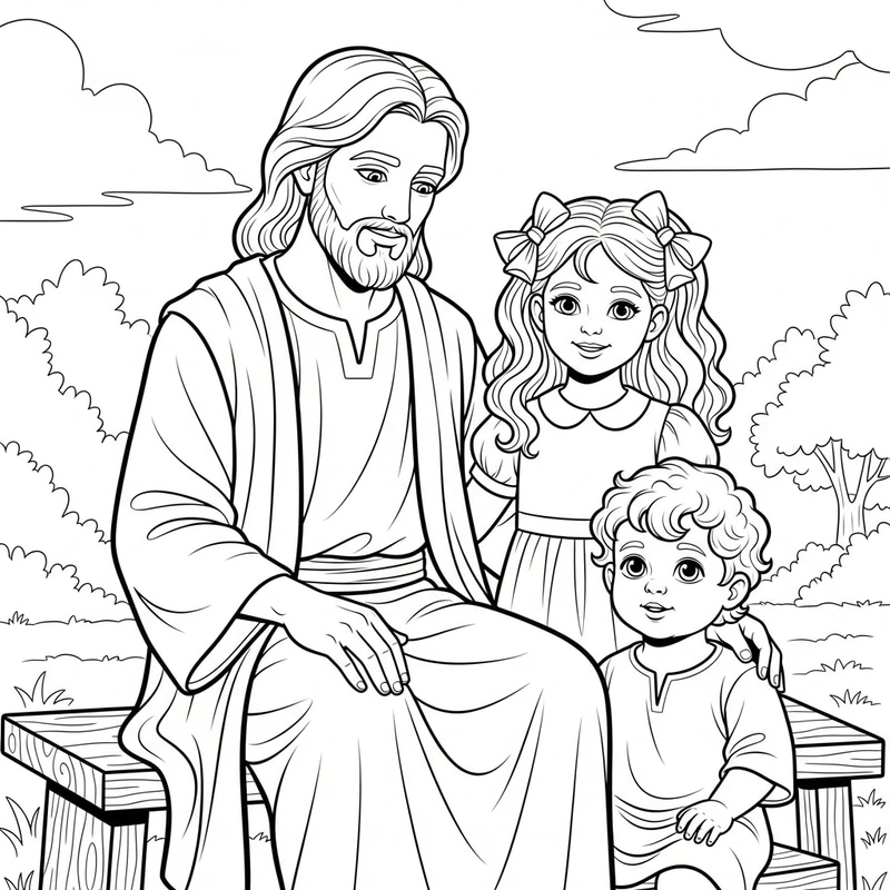 Jesus Coloring Page for Kids Jesus Coloring Page for Kids