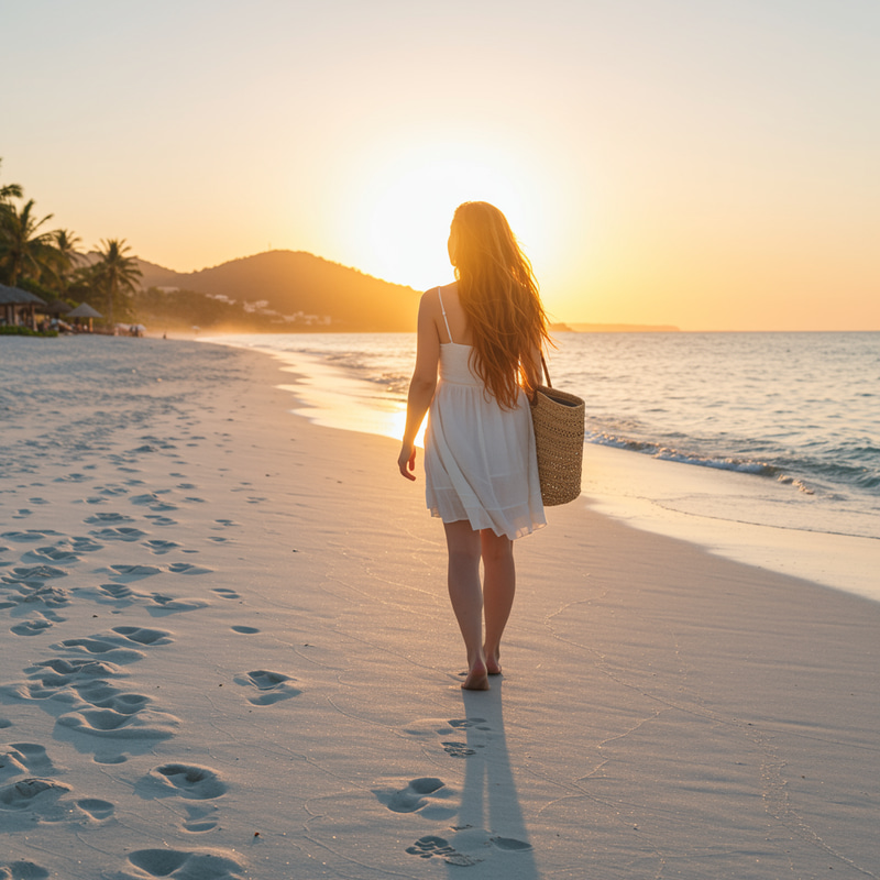 Woman on the Beach - Relax and Enjoy the Sun Woman on the Beach - Relax and Enjoy the Sun