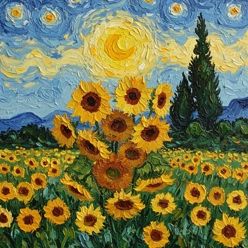Painting in the Style of Van Gogh