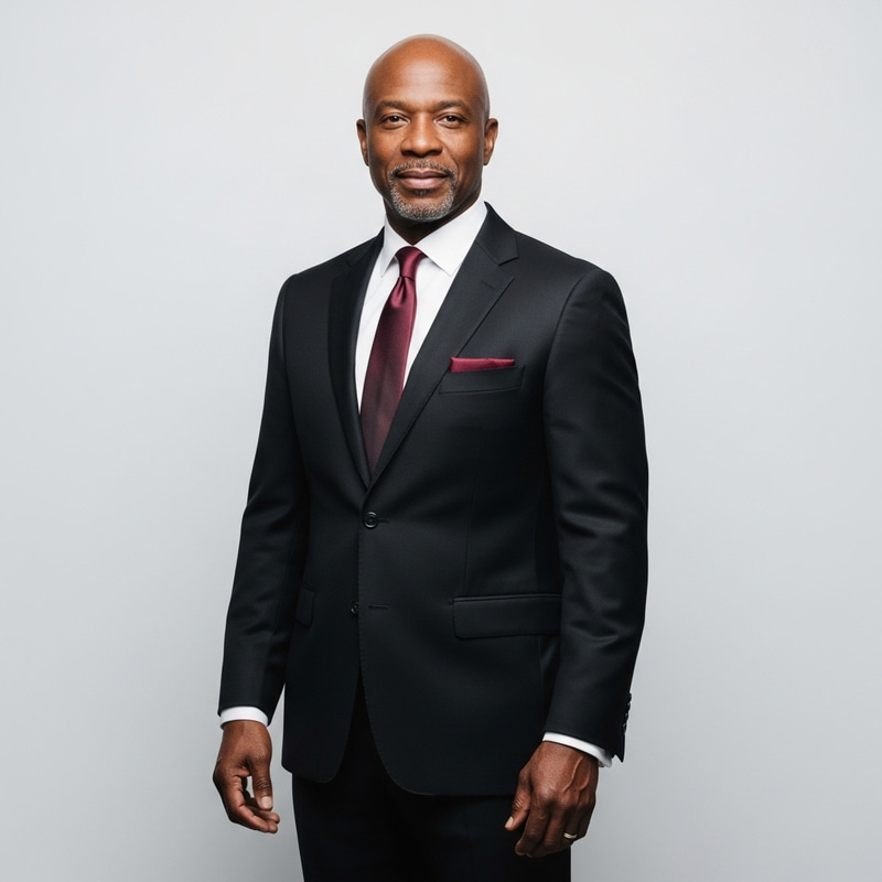 Professional in a Black Suit