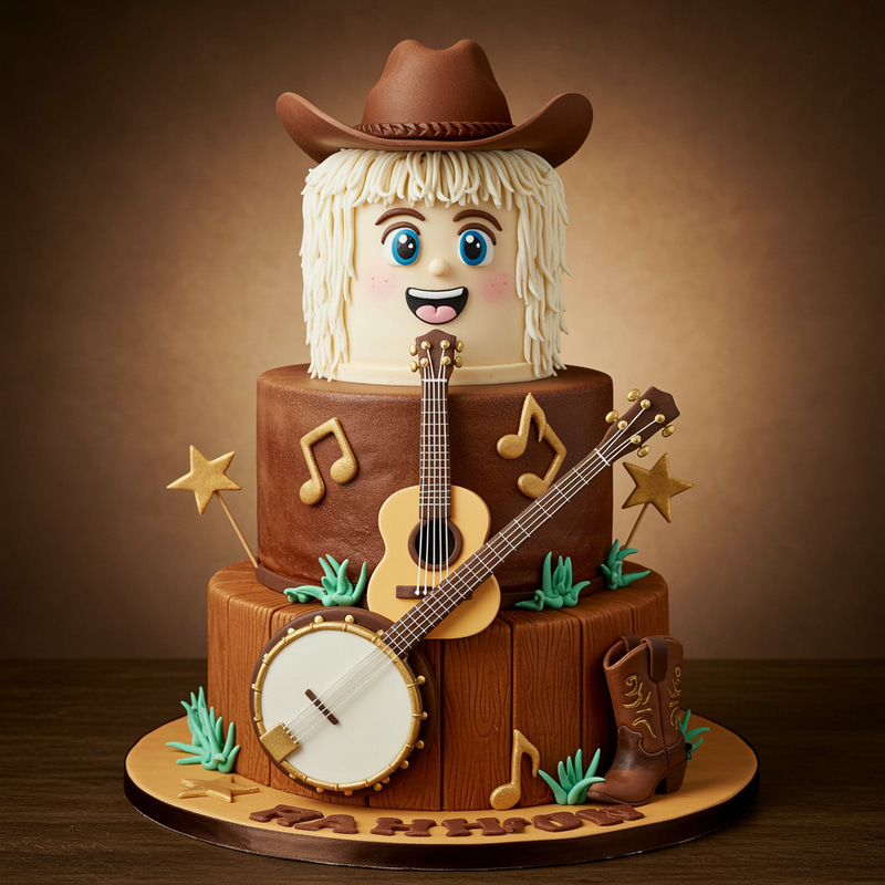 Country Music 30th Birthday Cake with Mullet Country Music 30th Birthday Cake with Mullet