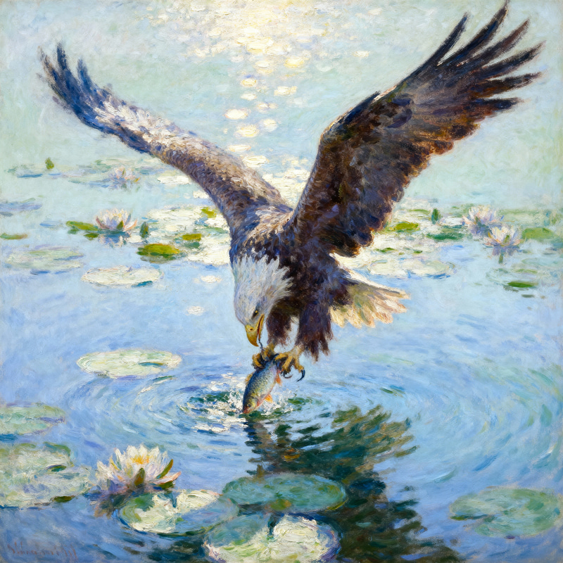 White Tailed Eagle Painting by Claude Monet White Tailed Eagle Painting by Claude Monet