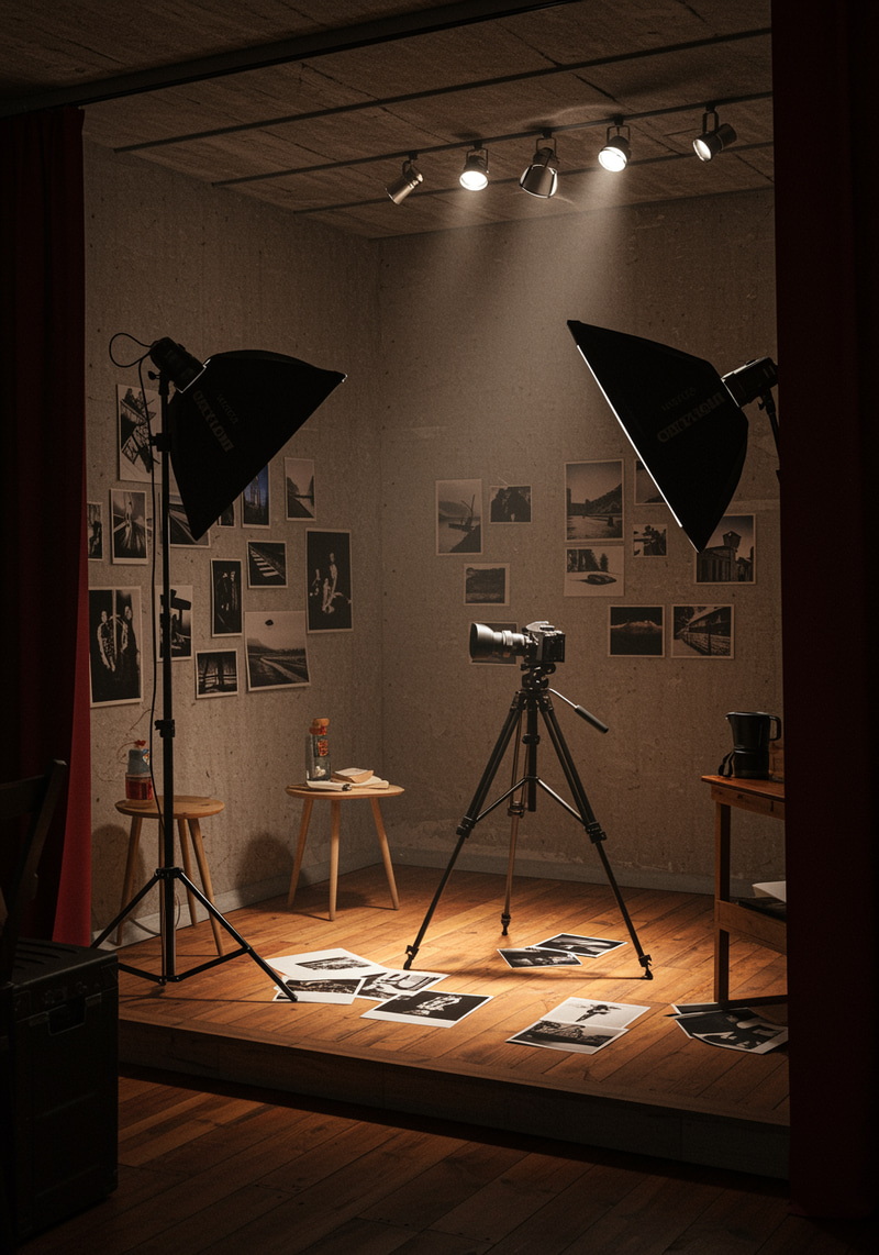 Mysterious Room with Camera and Tripod Mysterious Room with Camera and Tripod