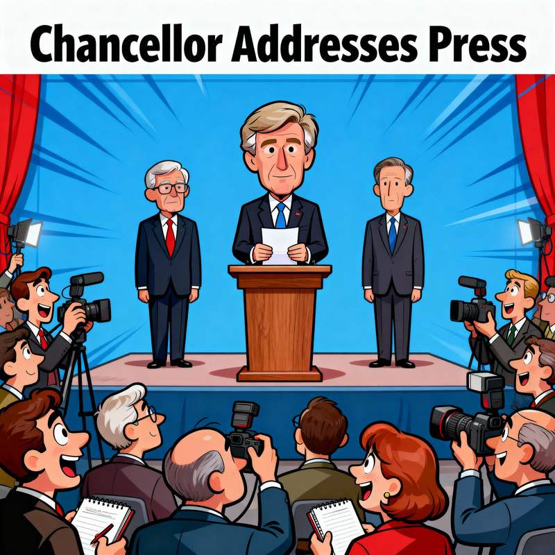 Political Figures Cartoon: Chancellor Spotlight