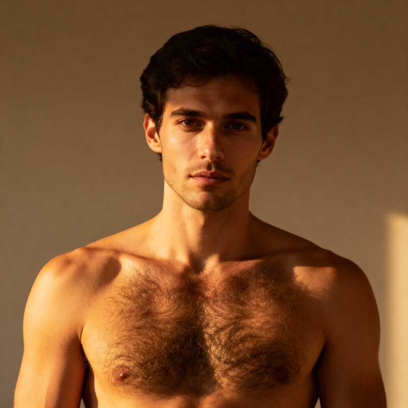Shirtless Man with Hairy Chest Photo Shirtless Man with Hairy Chest Photo