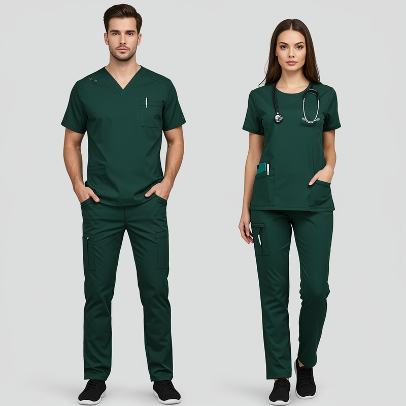 Stylish Medical Scrubs for Physiotherapy - Unisex Design Stylish Medical Scrubs for Physiotherapy - Unisex Design