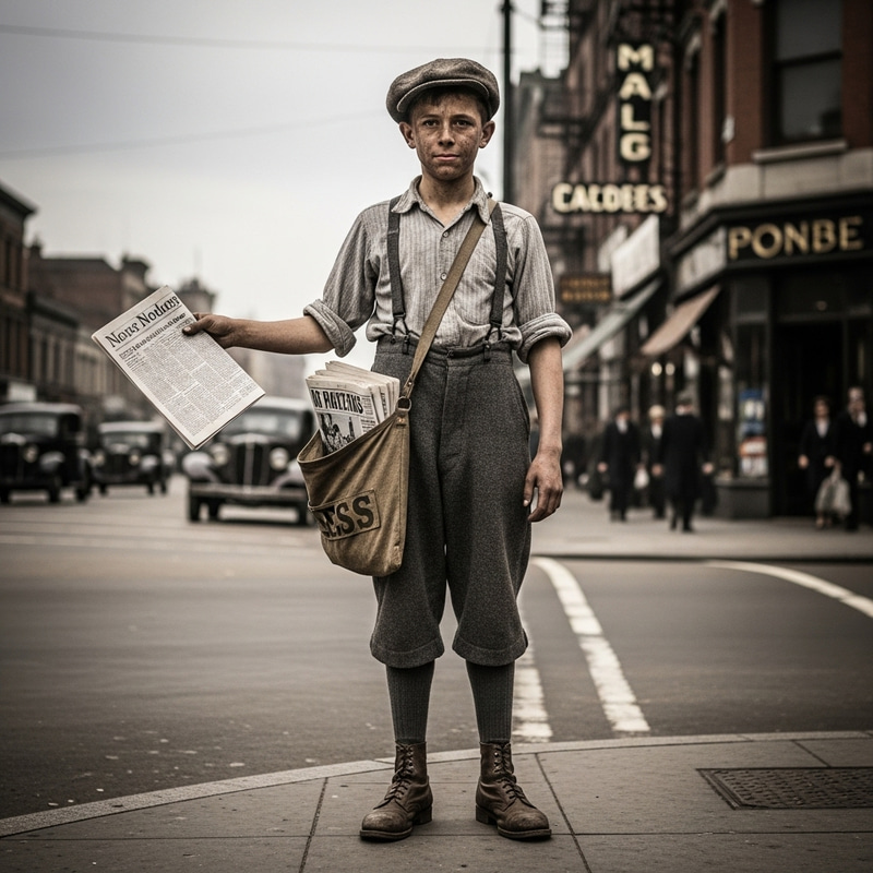 1930's Vintage Newsboy Outfit - Full View 1930's Vintage Newsboy Outfit - Full View