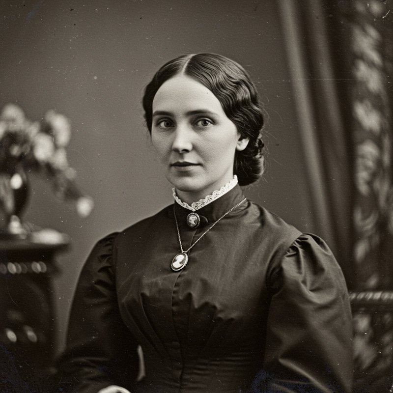 Classic Engaged Woman of the 1850s - Vintage Photo Classic Engaged Woman of the 1850s - Vintage Photo