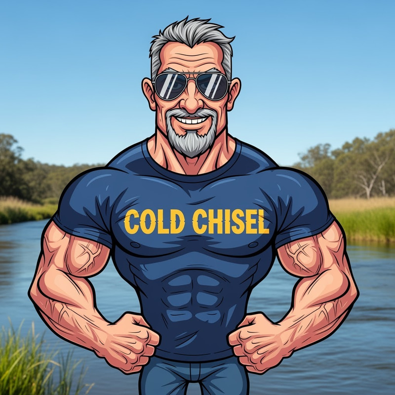 Muscle-Bound Cartoon Avatar with Sunglasses Muscle-Bound Cartoon Avatar with Sunglasses