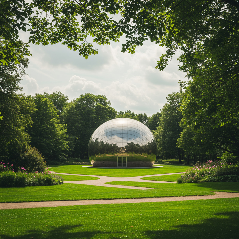 Metal Dome in a Park - Stunning Structure Metal Dome in a Park - Stunning Structure