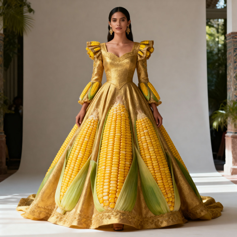 Corn-Inspired Princess Cut Dress