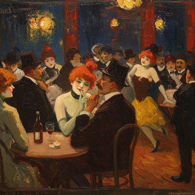 Painting in the Style of Henri de Toulouse-Lautrec