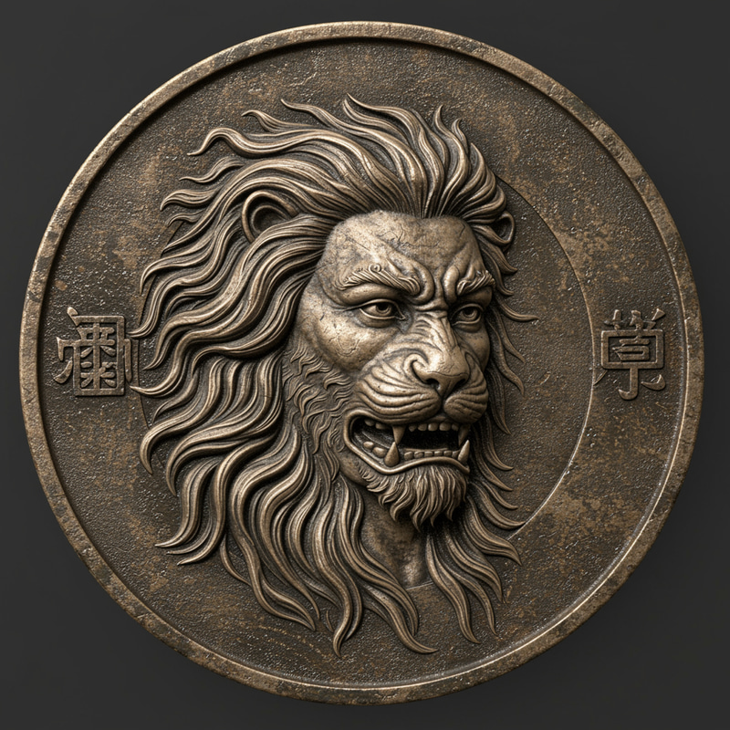 Lion-Faced Mancho Coin Design