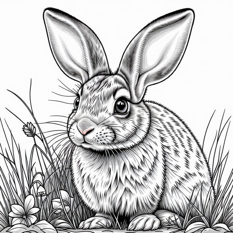 Hare Coloring Page for Kids 3-5 | Fun and Educational Activity Hare Coloring Page for Kids 3-5 | Fun and Educational Activity