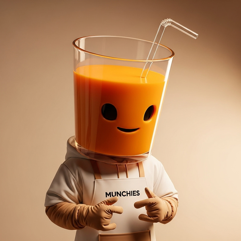 Premium Cafe Mascot Design for Munchies Premium Cafe Mascot Design for Munchies