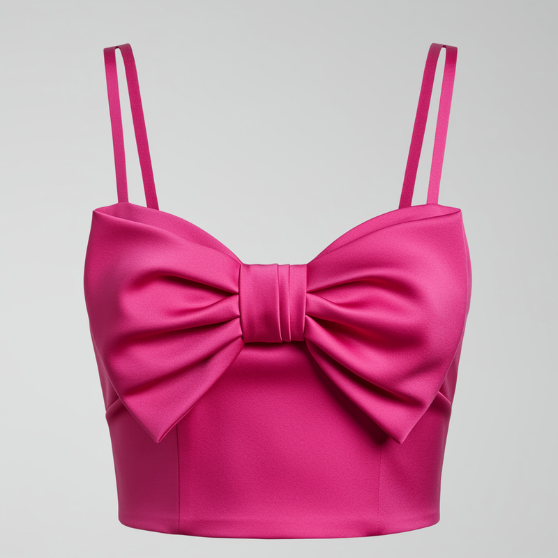 Stylish Bow-Front Top with Straps Stylish Bow-Front Top with Straps