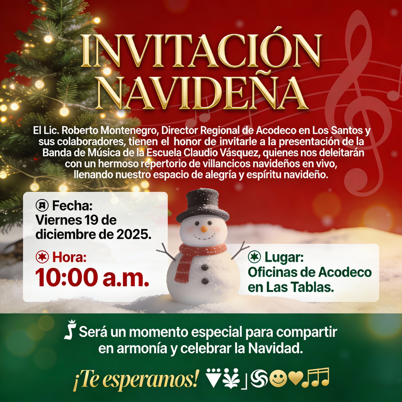 Christmas Invitation: Music Presentation by Claudio Vásquez
