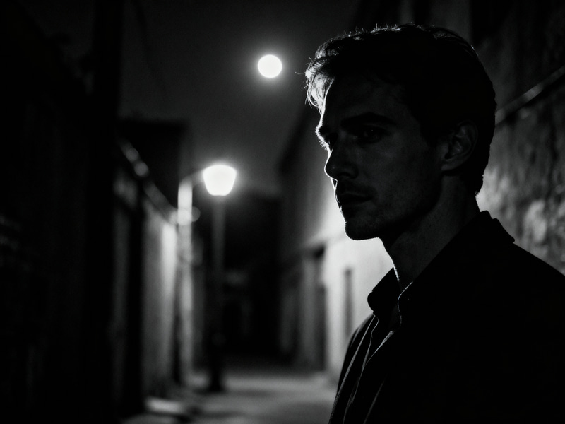 Mysterious Shadows: Nighttime Figure Mysterious Shadows: Nighttime Figure