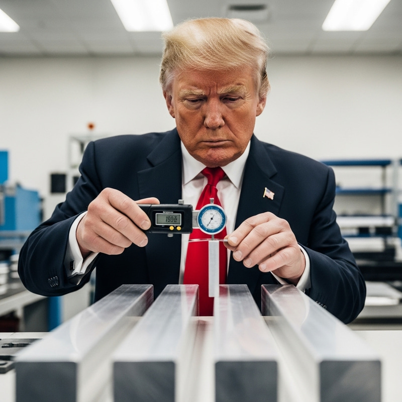 Donald Trump Inspects Aluminum Quality