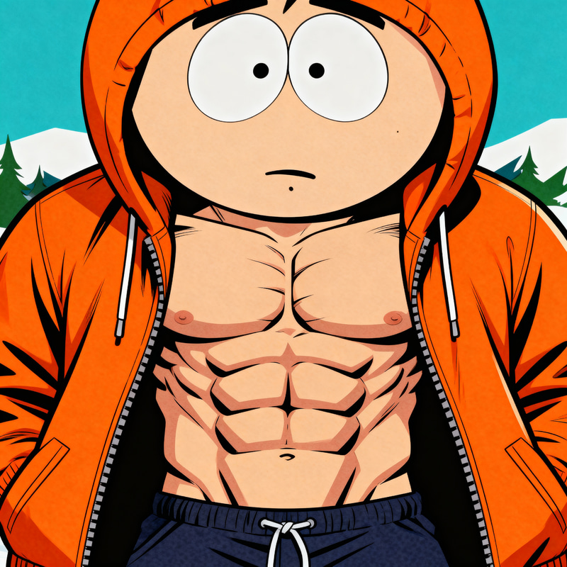 Incredible Muscular South Park Kenny in 4K