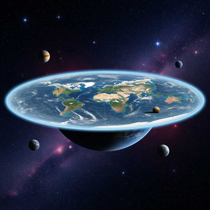 Realistic Flat Earth Concept Art Realistic Flat Earth Concept Art