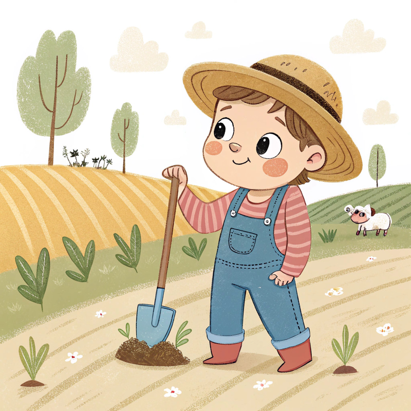 Cute Farming with Shovel: A Joyful Gardening Experience