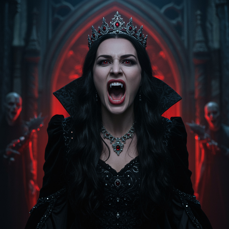 Evil Vampire Queen Screaming | Dark Fantasy Art Evil Vampire Queen Screaming | Dark Fantasy Art