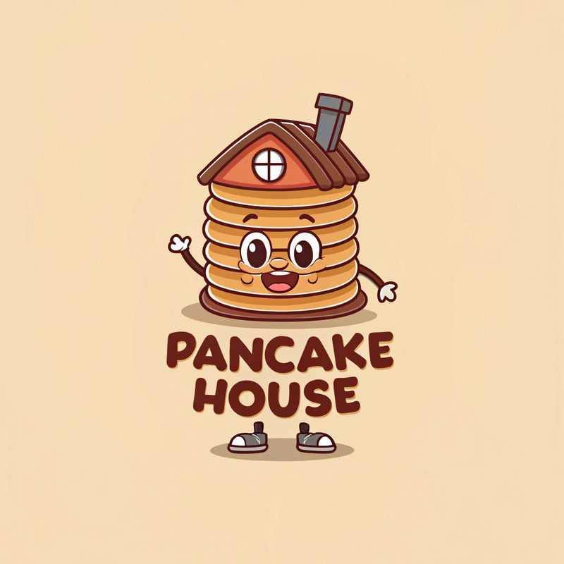 Pancake House Mascot: Fun Pancake Character Pancake House Mascot: Fun Pancake Character