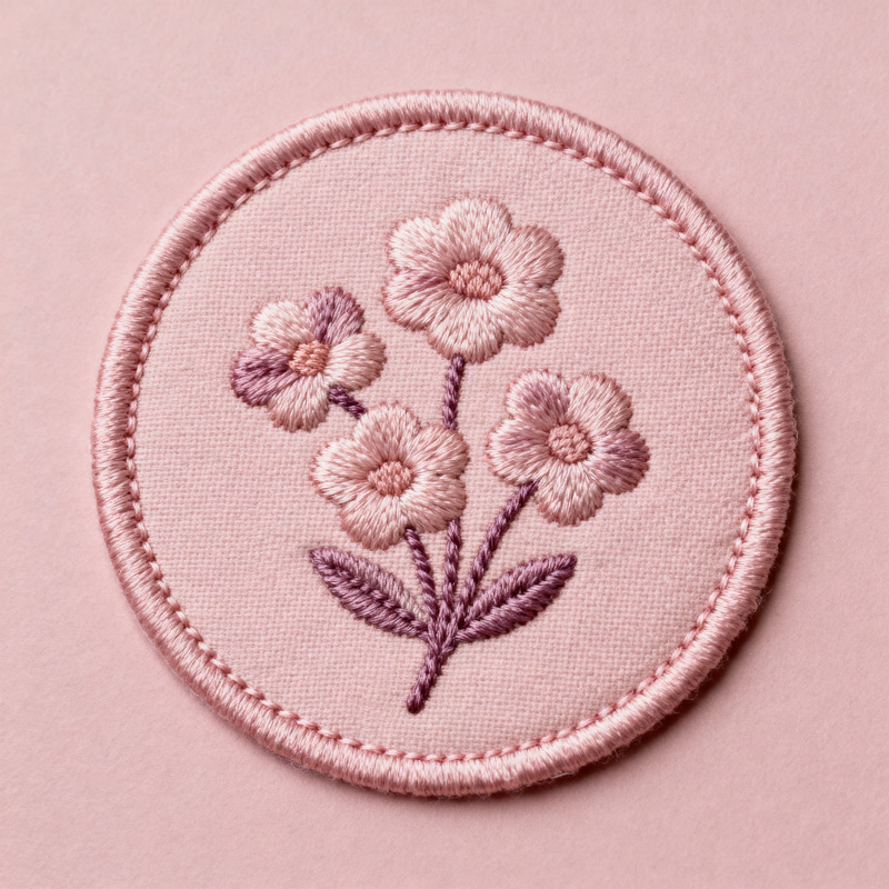 Embroidered Style Patch in Matching Colors