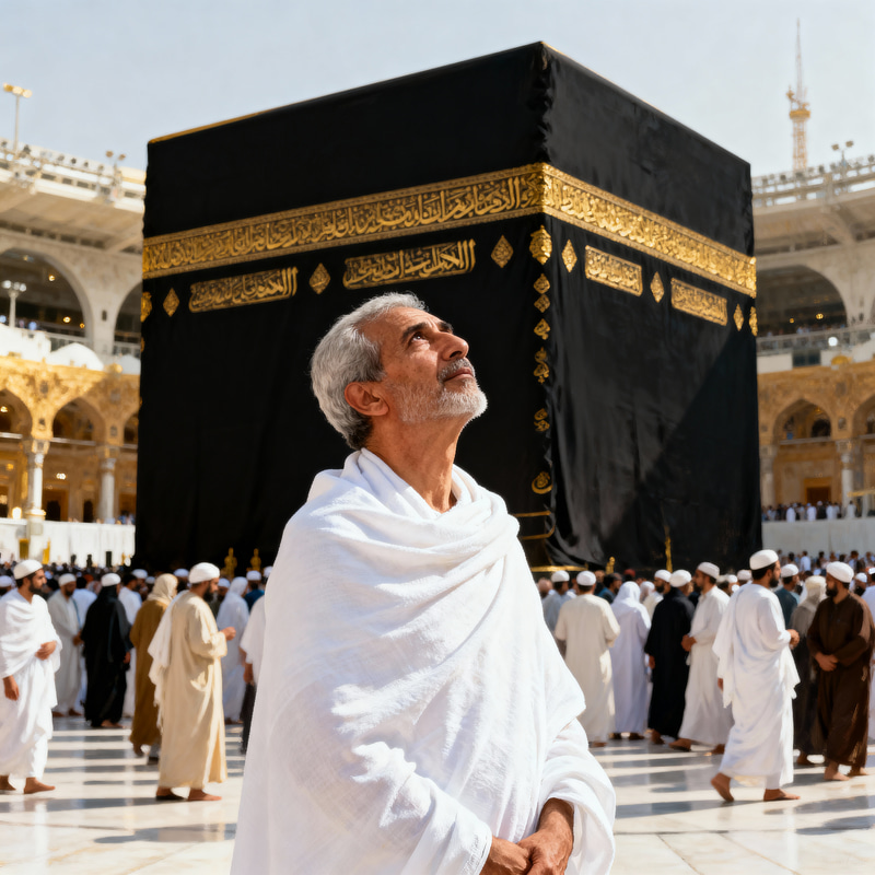 Model at Kaaba: A Hyper-Realistic Tribute to Faith Model at Kaaba: A Hyper-Realistic Tribute to Faith
