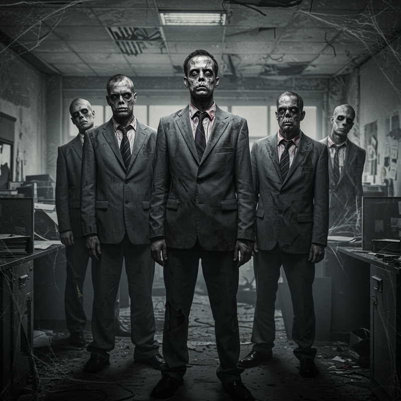 Zombie Employee Rock Album Cover Art Zombie Employee Rock Album Cover Art