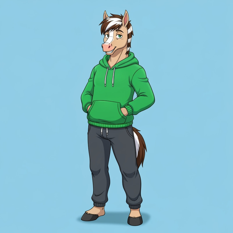 Cute Anthropomorphic Horse Character | Furry Art Cute Anthropomorphic Horse Character | Furry Art
