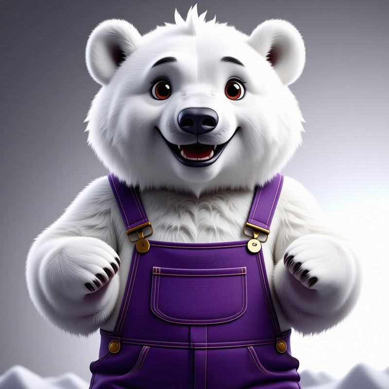 Joyful Polar Bear Cub Mascot | Akonator Joyful Polar Bear Cub Mascot | Akonator