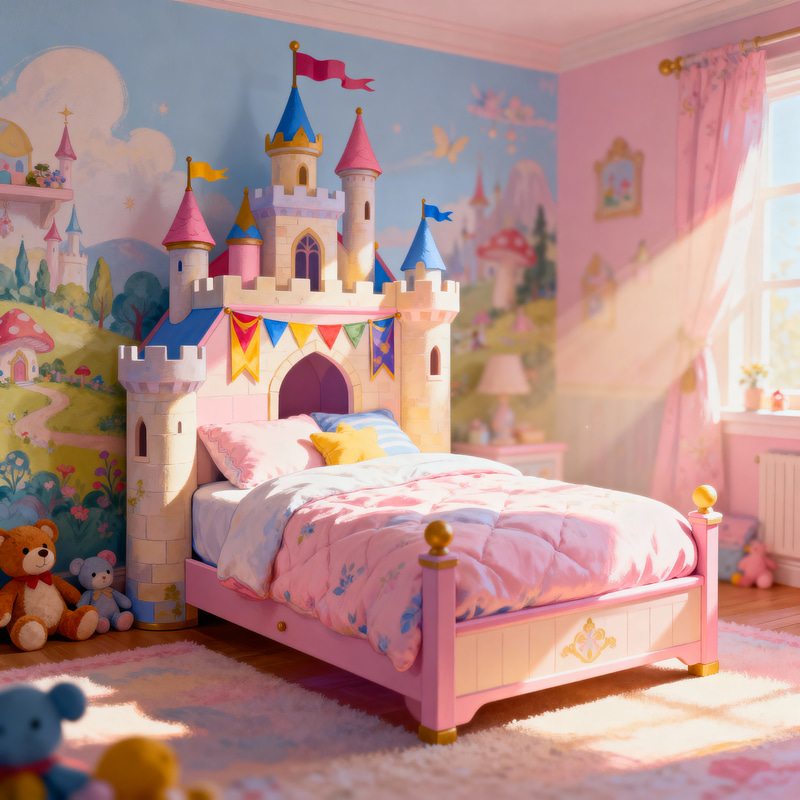 Whimsical Castle Bed Design for Kids' Rooms Whimsical Castle Bed Design for Kids' Rooms