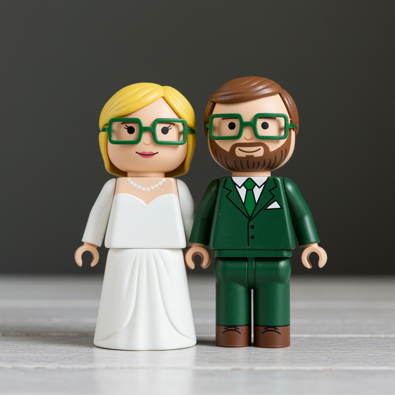 Elegant Wedding Couple in Stylish Attire