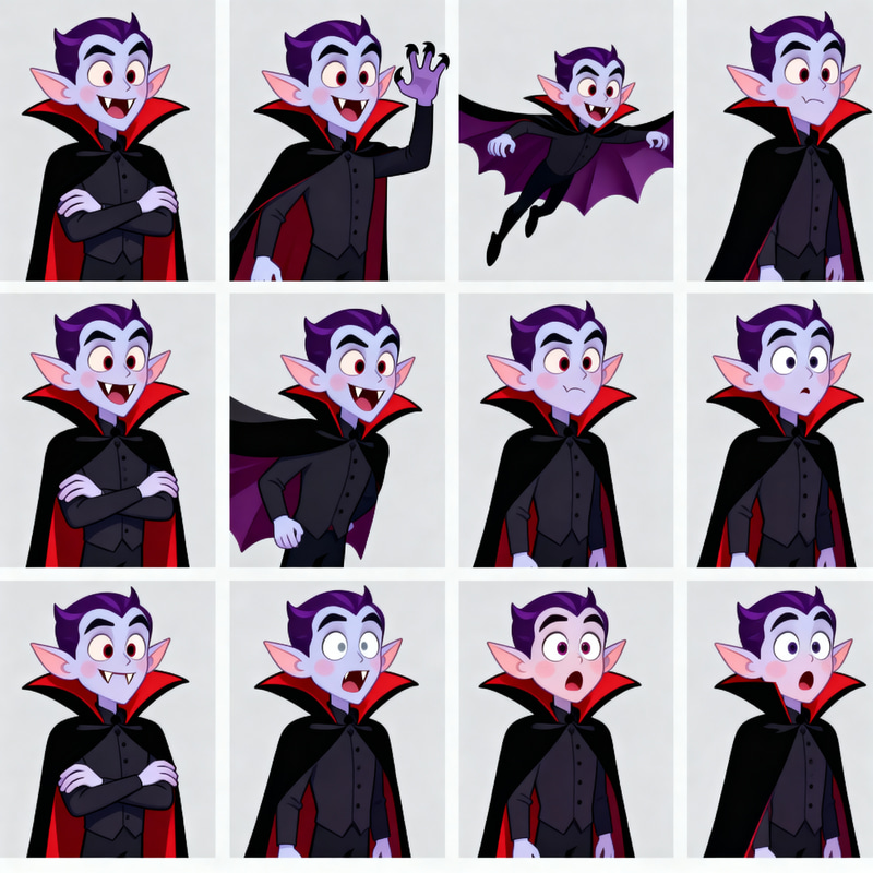 Cartoon Vampire Animation Sprite Sheet Cartoon Vampire Animation Sprite Sheet