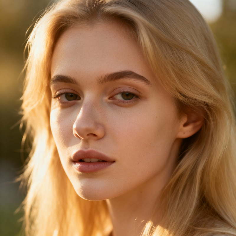 Caucasian Woman with Long Blonde Hair Caucasian Woman with Long Blonde Hair