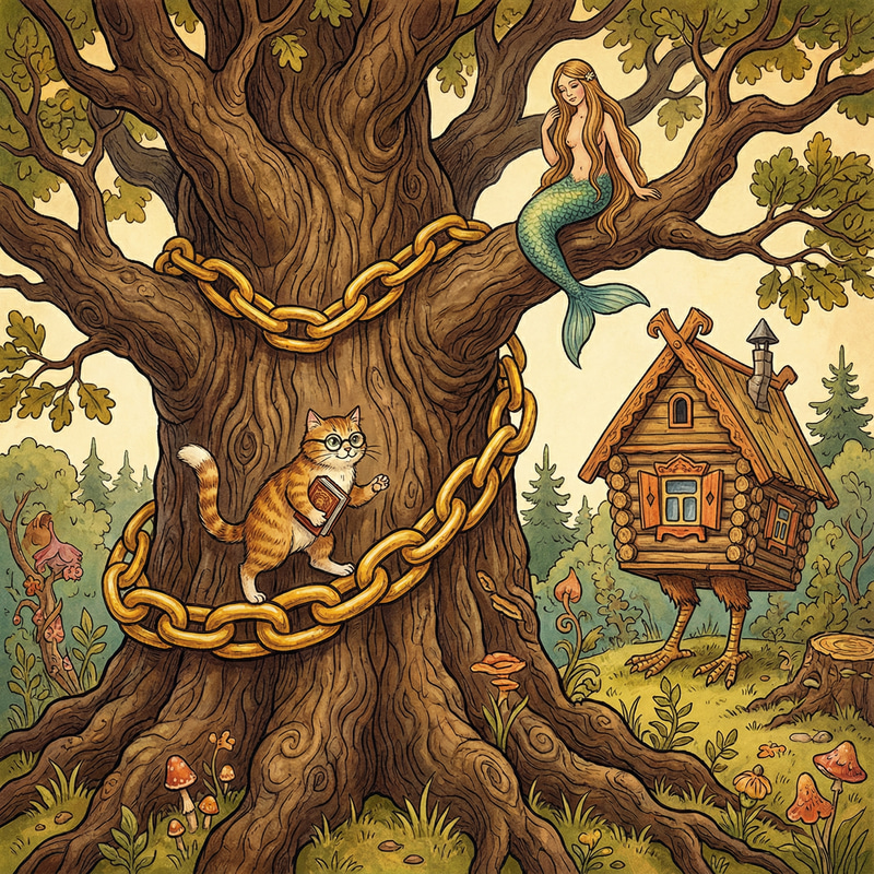 Enchanting Oak Tree from Pushkin's Tale Enchanting Oak Tree from Pushkin's Tale