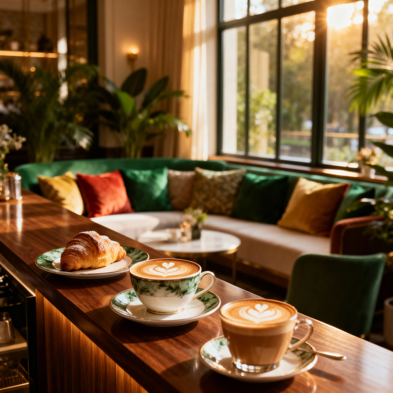 Luxurious Modern Coffee Shop Interior Luxurious Modern Coffee Shop Interior