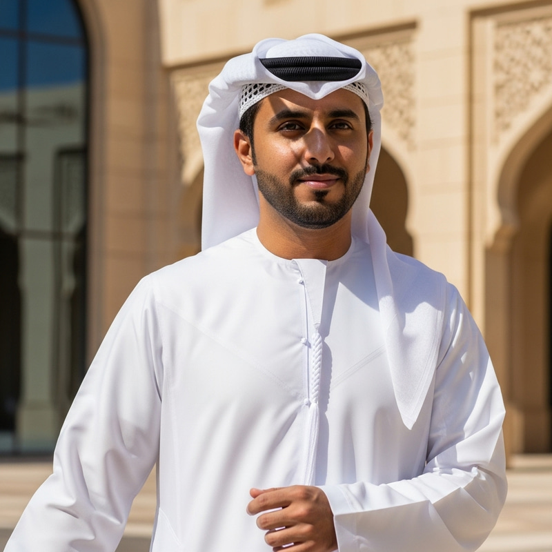 Kuwaiti Character in Traditional Dishdasha Kuwaiti Character in Traditional Dishdasha