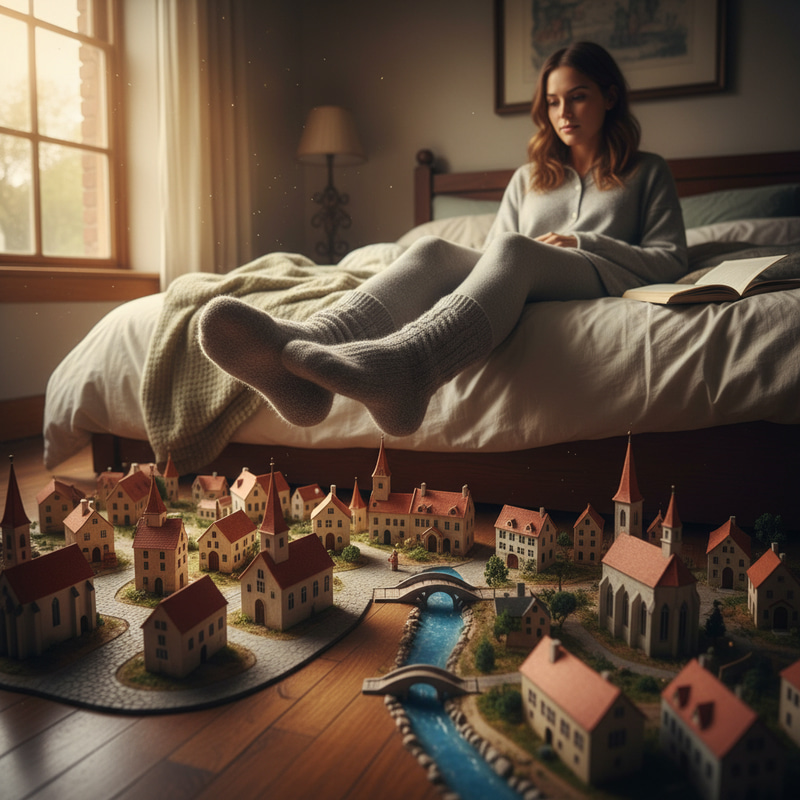 Whimsical Miniature City: A Serene Perspective Whimsical Miniature City: A Serene Perspective