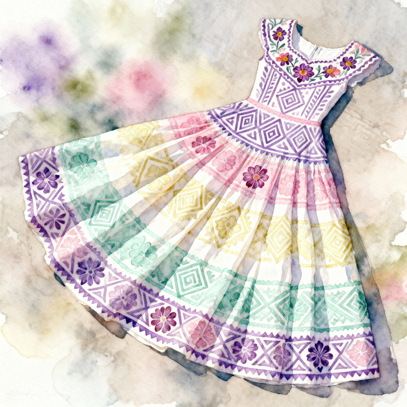 Pastel Mola Designs for Princess-Cut Dresses Pastel Mola Designs for Princess-Cut Dresses