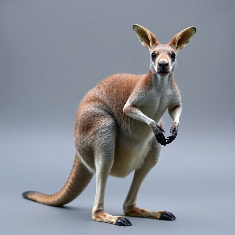 Create a Grey Kangaroo from Front View Create a Grey Kangaroo from Front View