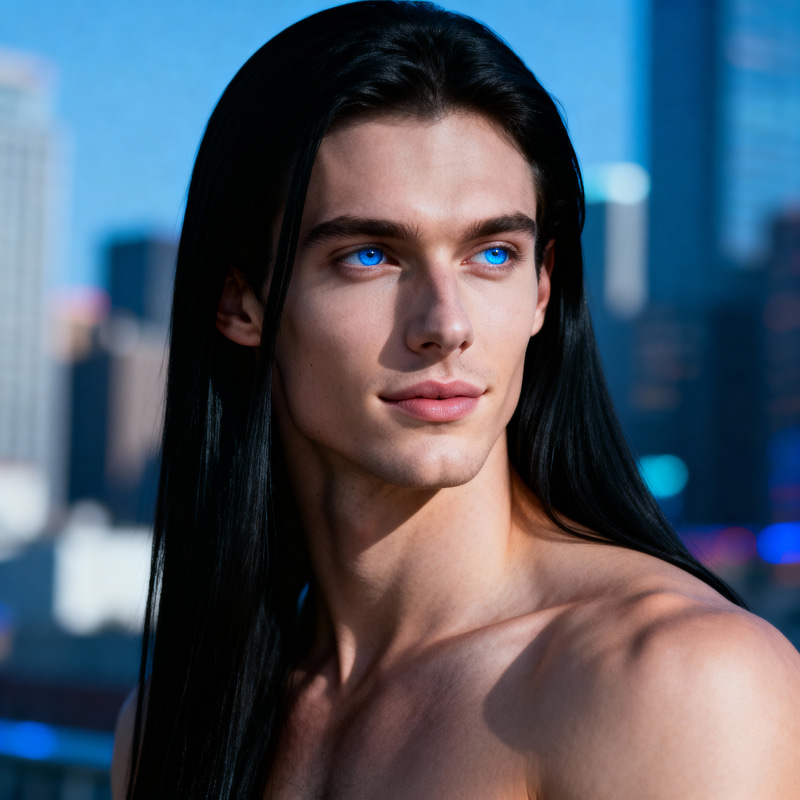 Hyper-Realistic Portrait of a 20-Year-Old Male