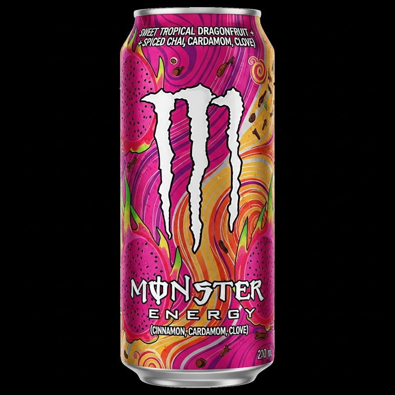 Sweet Tropical Dragonfruit & Chai Monster Energy Can
