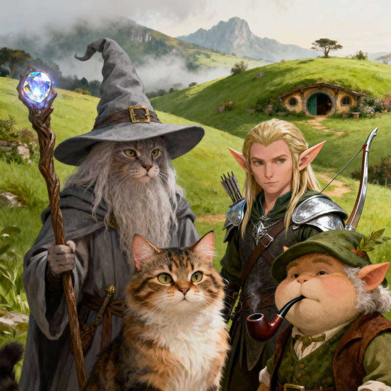Cats from Lord of the Rings: Mythical Companions