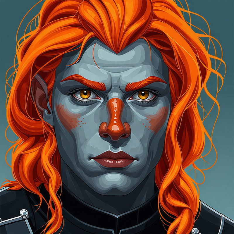 Firbolg Paladin Portrait - Light Orange Hair